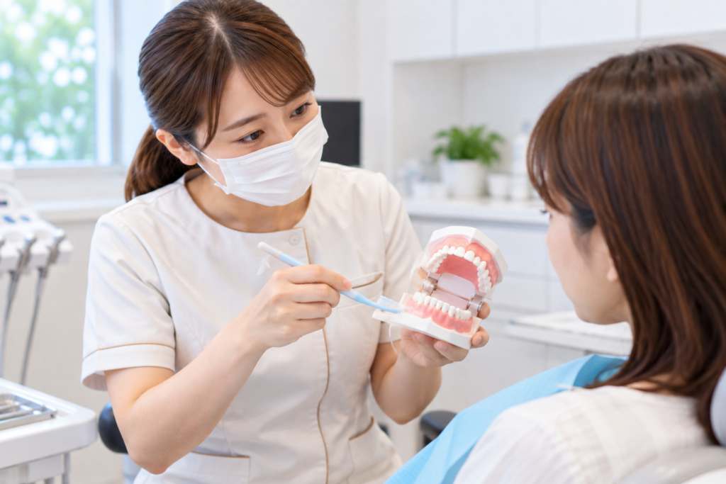 歯科医師による虫歯のチェック